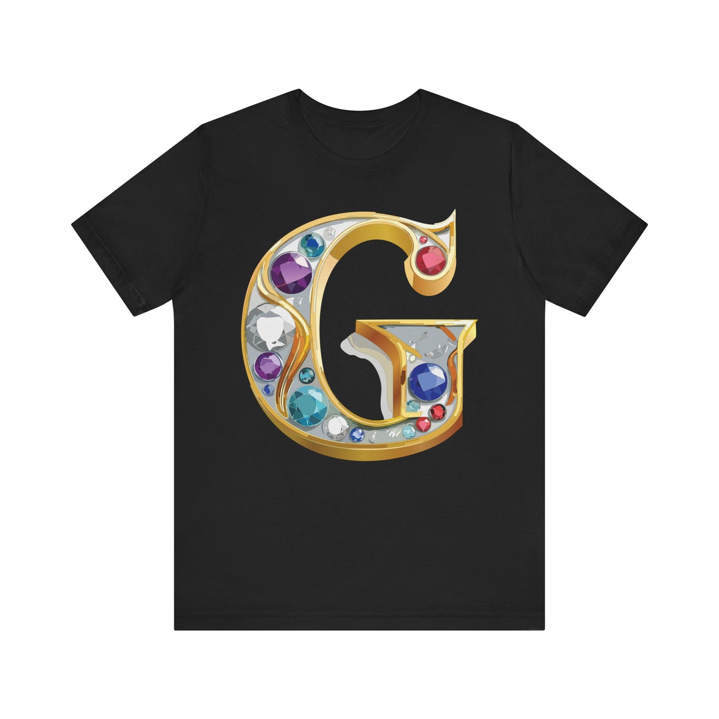 Letter Shirt, Shirt with Letters, Tee Shirt with Gold Letter, Shirt with Antique Letters