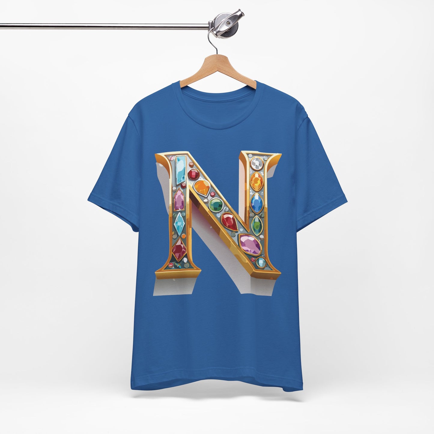 Letter Shirt, Shirt with Letters, Tee Shirt with Gold Letter, Shirt with Antique Letters