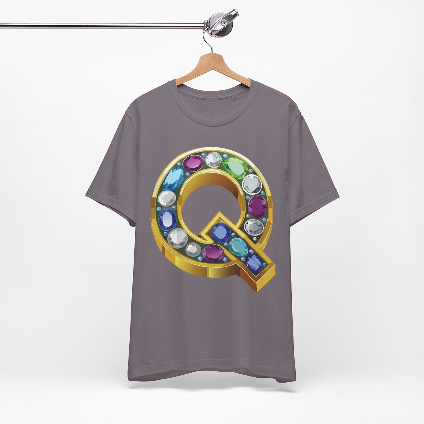 Letter Shirt, Shirt with Letters, Tee Shirt with Gold Letter, Shirt with Antique Letters