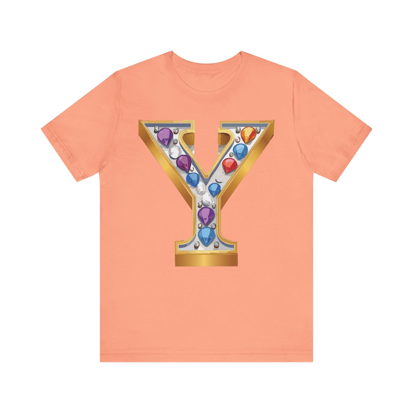 Letter Shirt, Shirt with Letters, Tee Shirt with Gold Letter, Shirt with Antique Letters