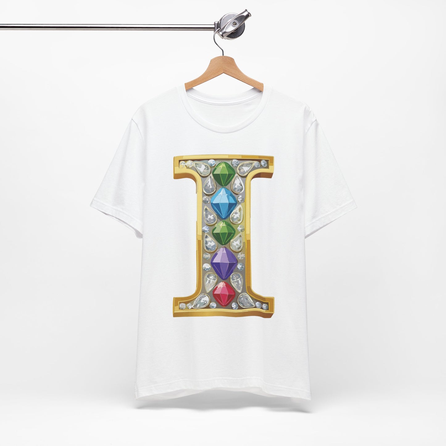 Letter Shirt, Shirt with Letters, Tee Shirt with Gold Letter, Shirt with Antique Letters