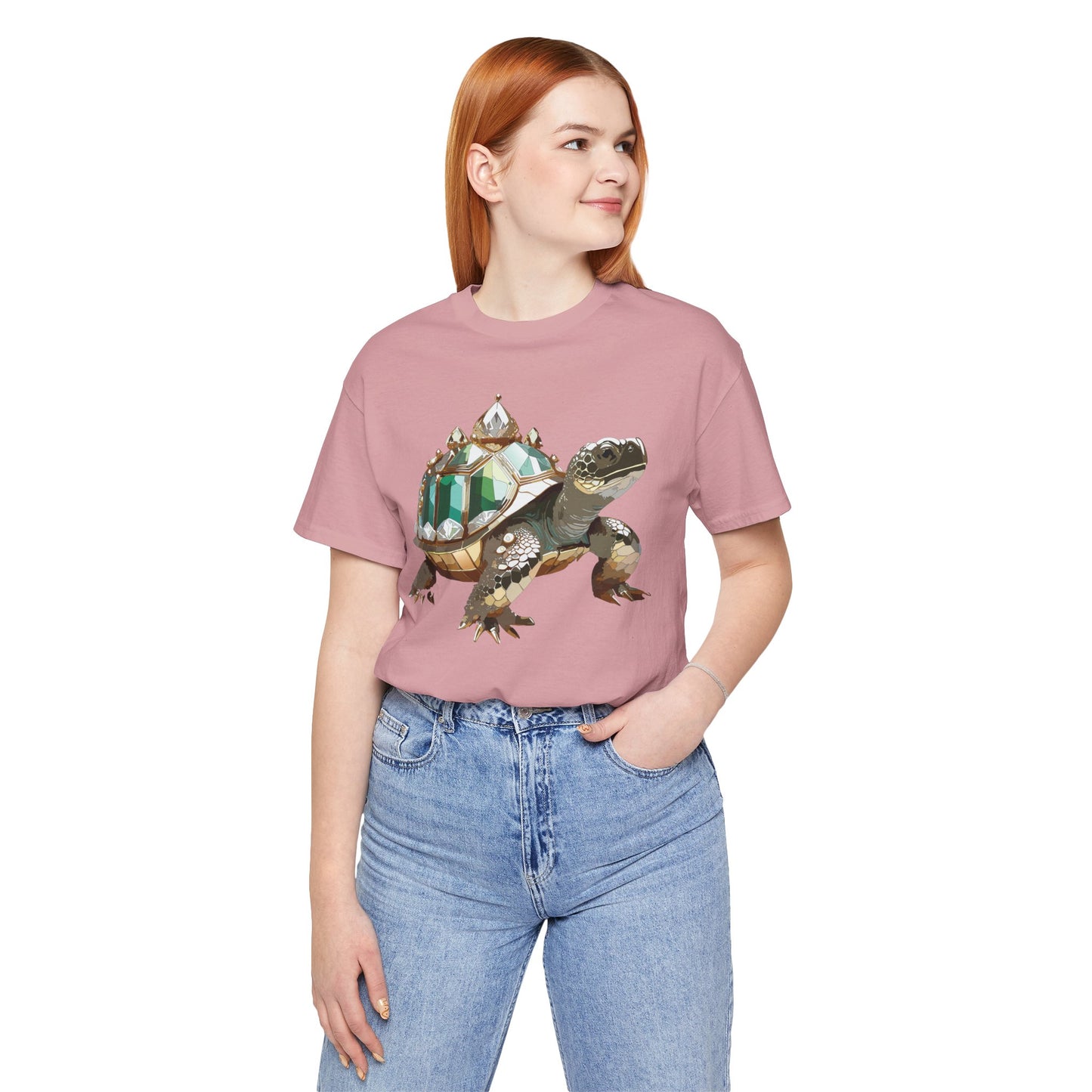 Animal Shirt, Shirt with Animal, Tee Shirt with Gold Animal Medal, Shirt with Antique Animal Medallion