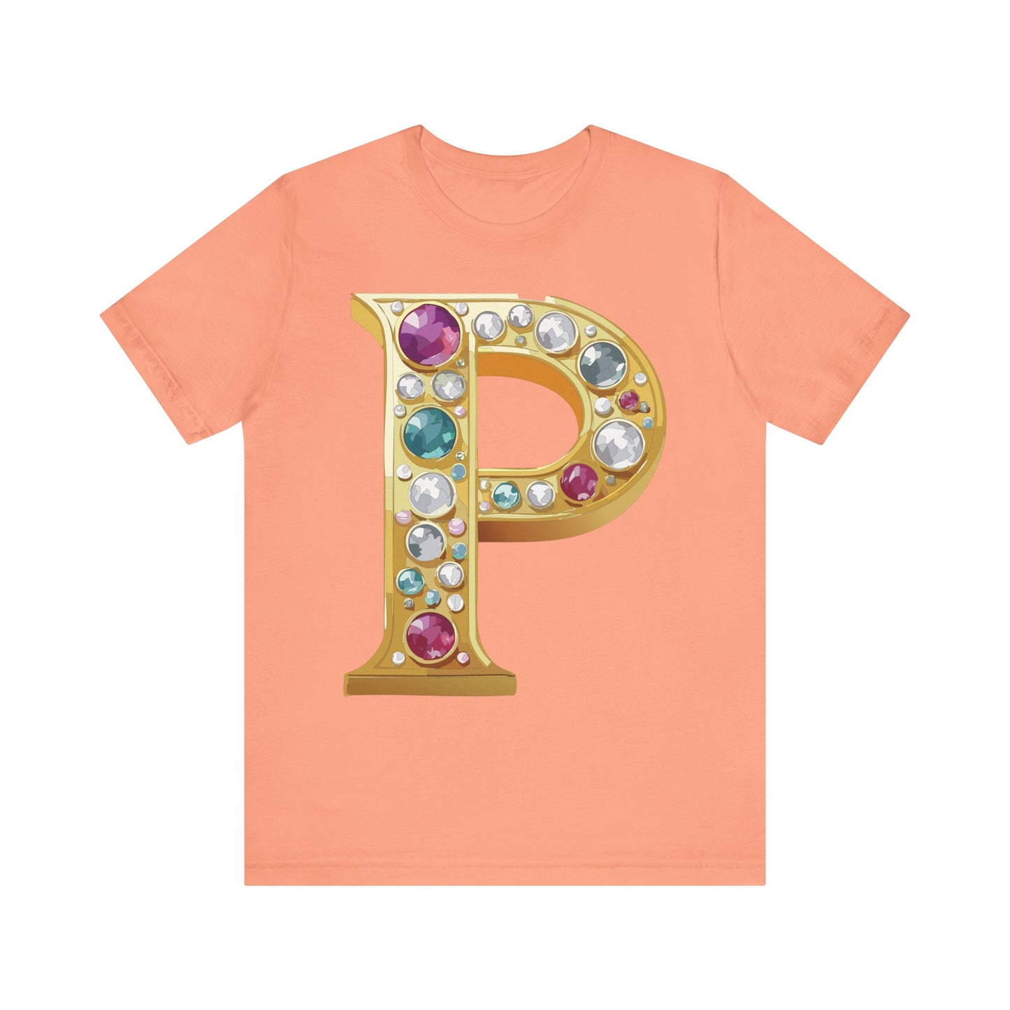 Letter Shirt, Shirt with Letters, Tee Shirt with Gold Letter, Shirt with Antique Letters