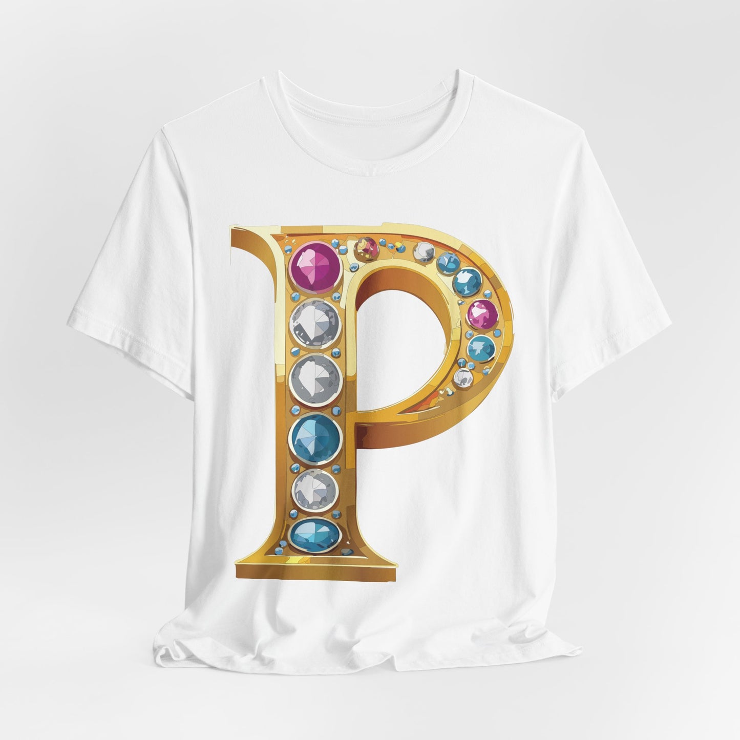 Letter Shirt, Shirt with Letters, Tee Shirt with Gold Letter, Shirt with Antique Letters