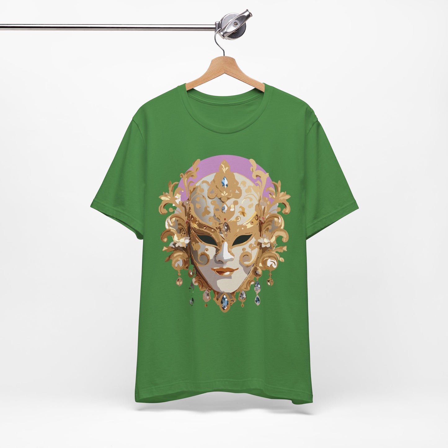 Mask Shirt, Shirt with Mask, Tee Shirt with Gold Face