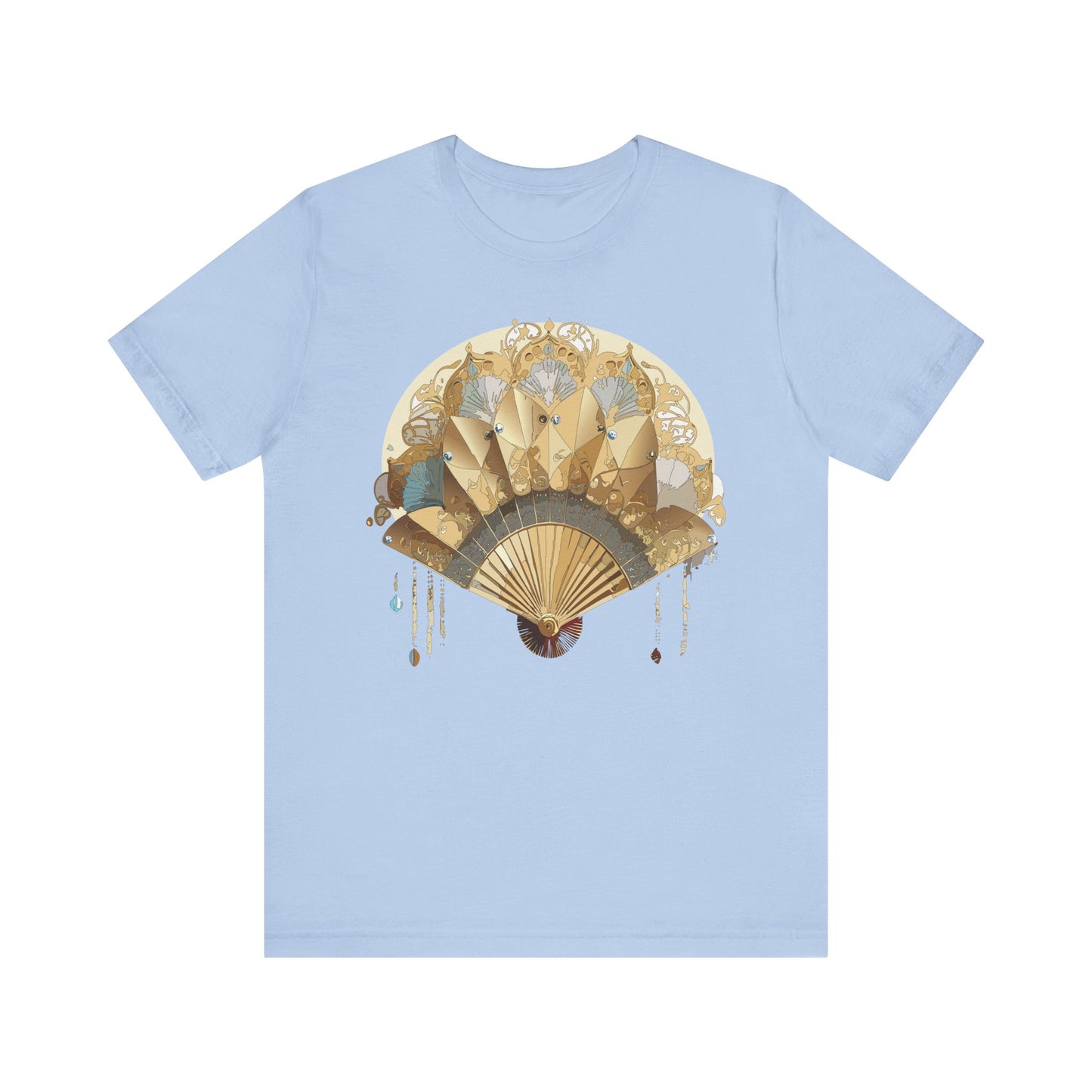 Fan shirt, Shirt with Fan, Tee Shirt with Gold Blower