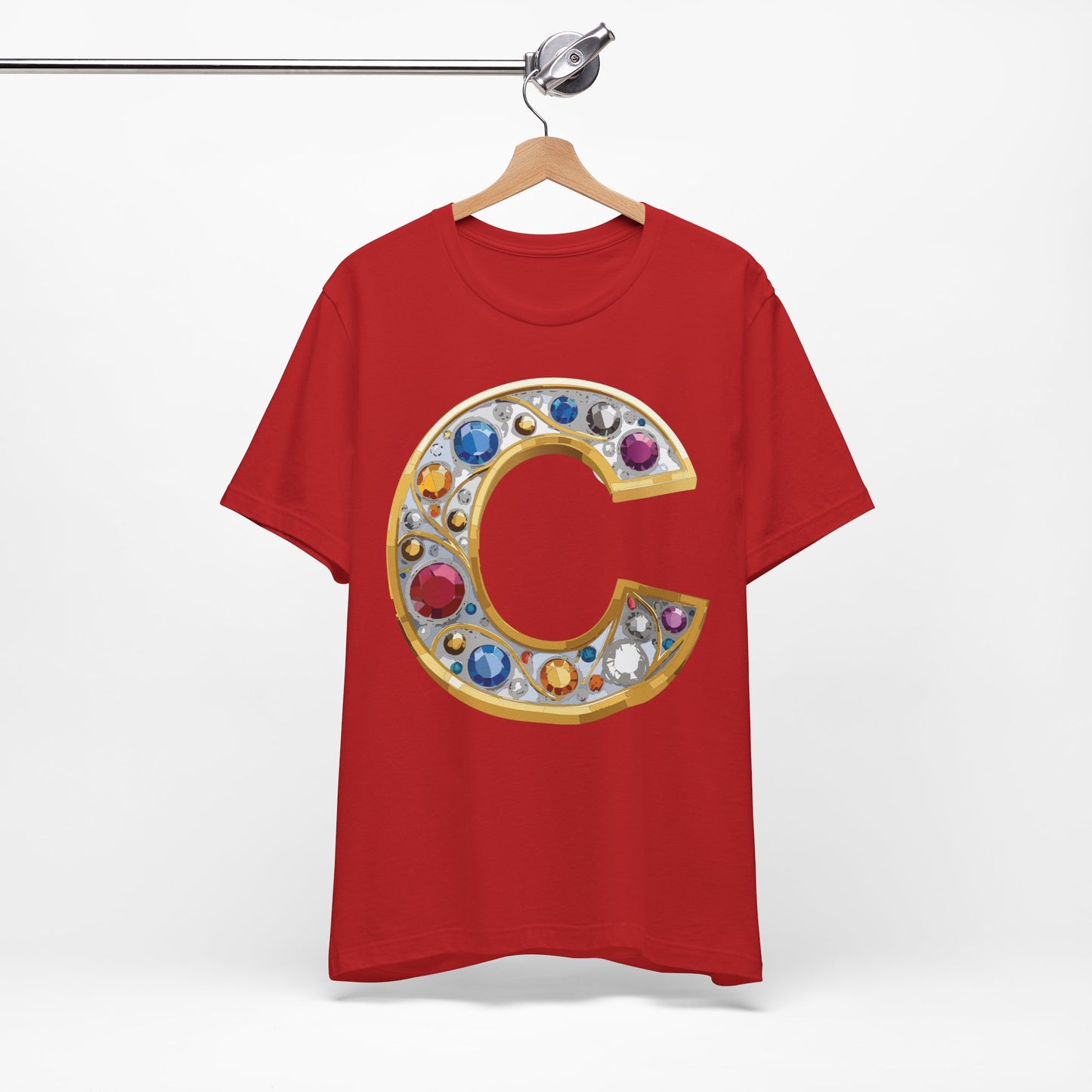 Letter Shirt, Shirt with Letters, Tee Shirt with Gold Letter, Shirt with Antique Letters