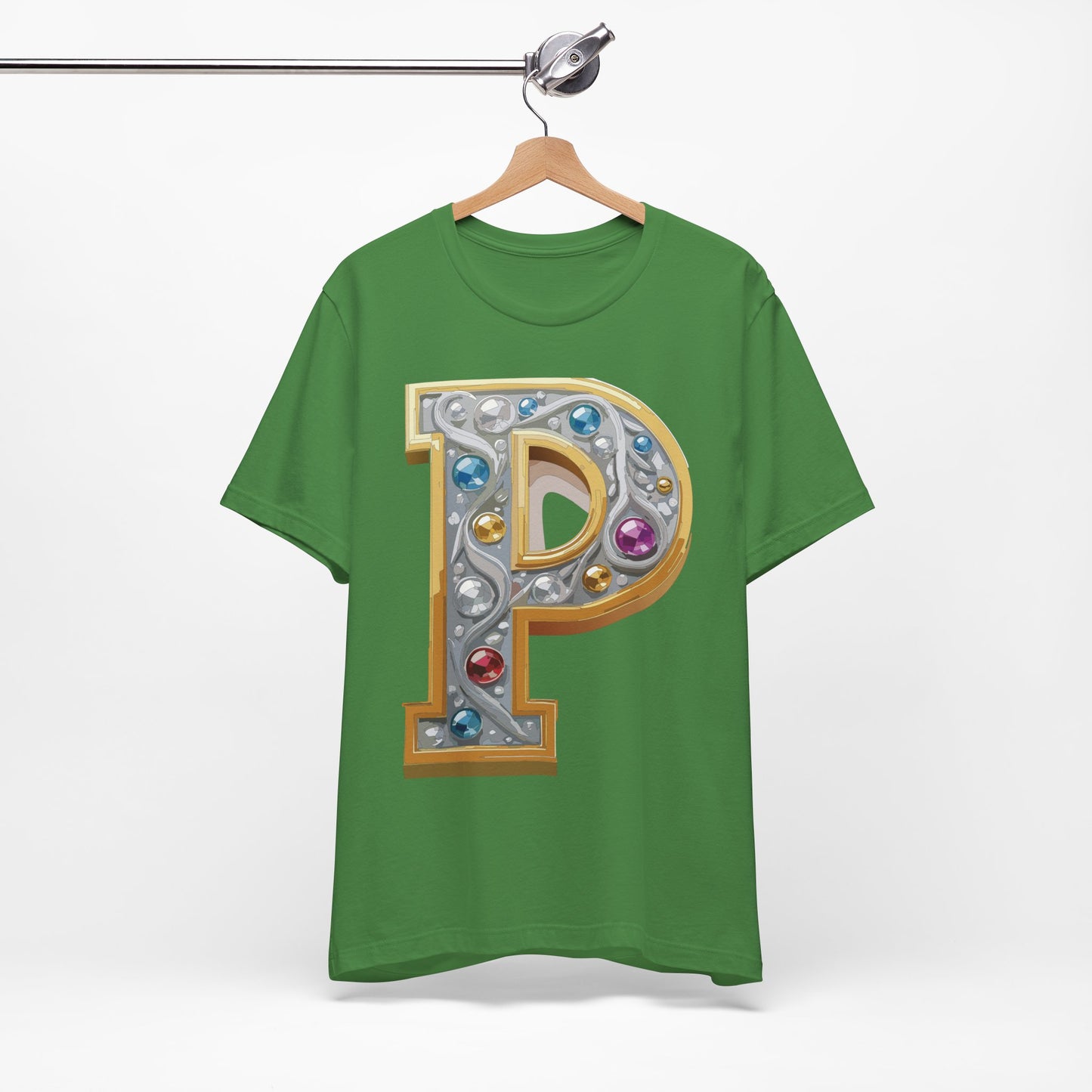 Letter Shirt, Shirt with Letters, Tee Shirt with Gold Letter, Shirt with Antique Letters