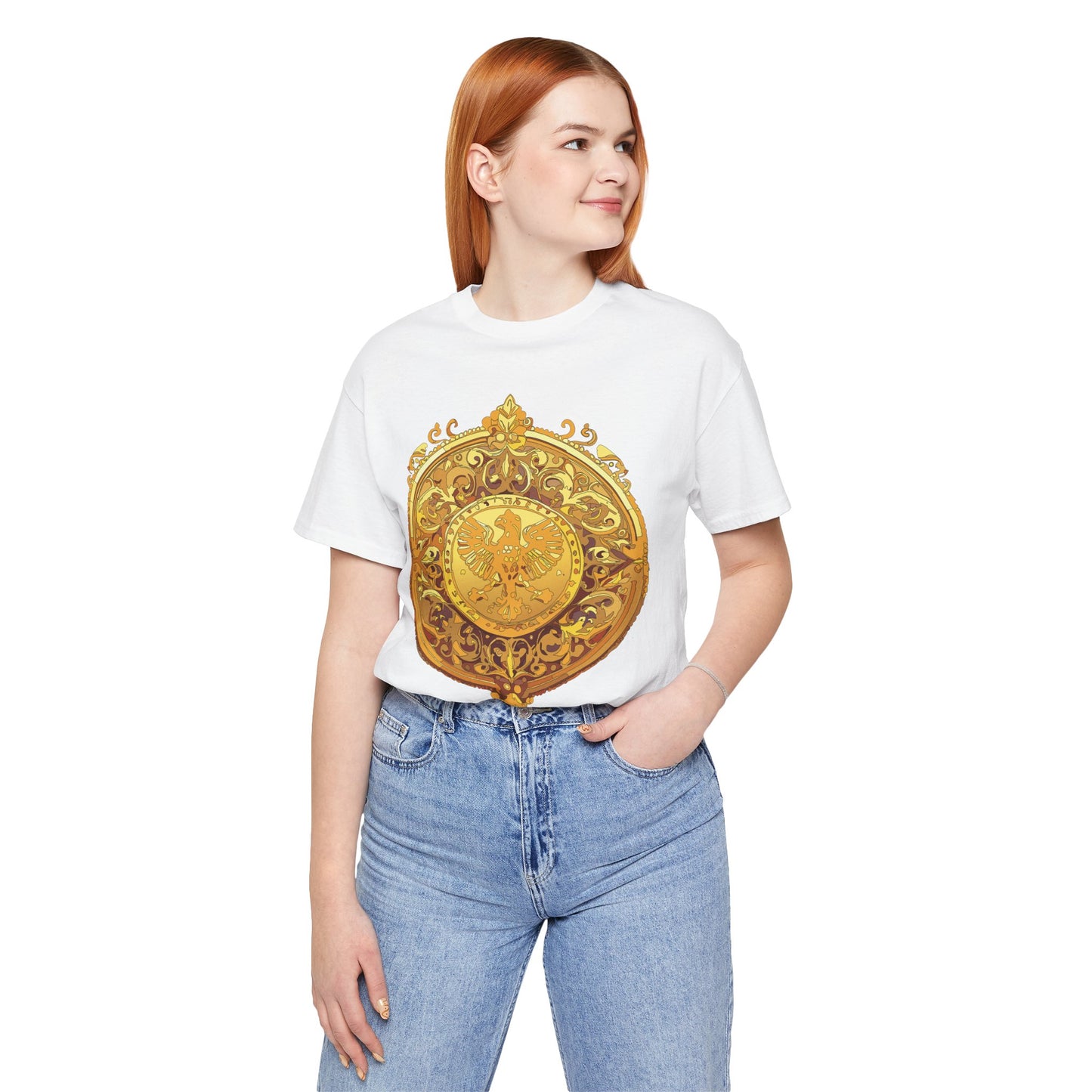 Coin Shirt, Shirt with Coin, Tee Shirt with Gold Coin, Shirt with Antique Coin