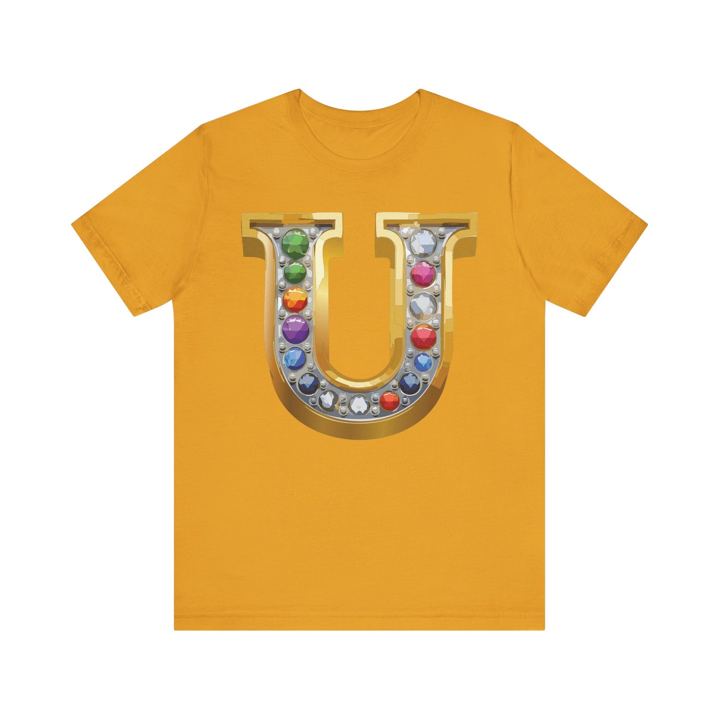 Letter Shirt, Shirt with Letters, Tee Shirt with Gold Letter, Shirt with Antique Letters