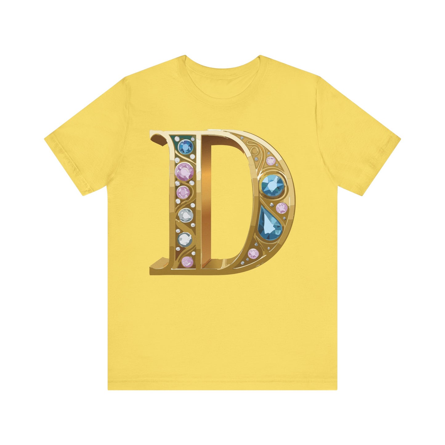 Letter Shirt, Shirt with Letters, Tee Shirt with Gold Letter, Shirt with Antique Letters