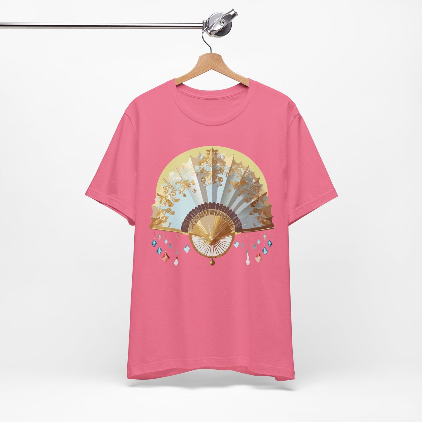 Fan shirt, Shirt with Fan, Tee Shirt with Gold Blower