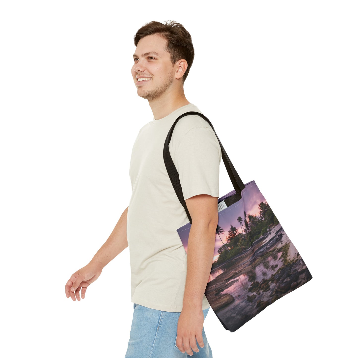 Canvas Bag with Beach Prints