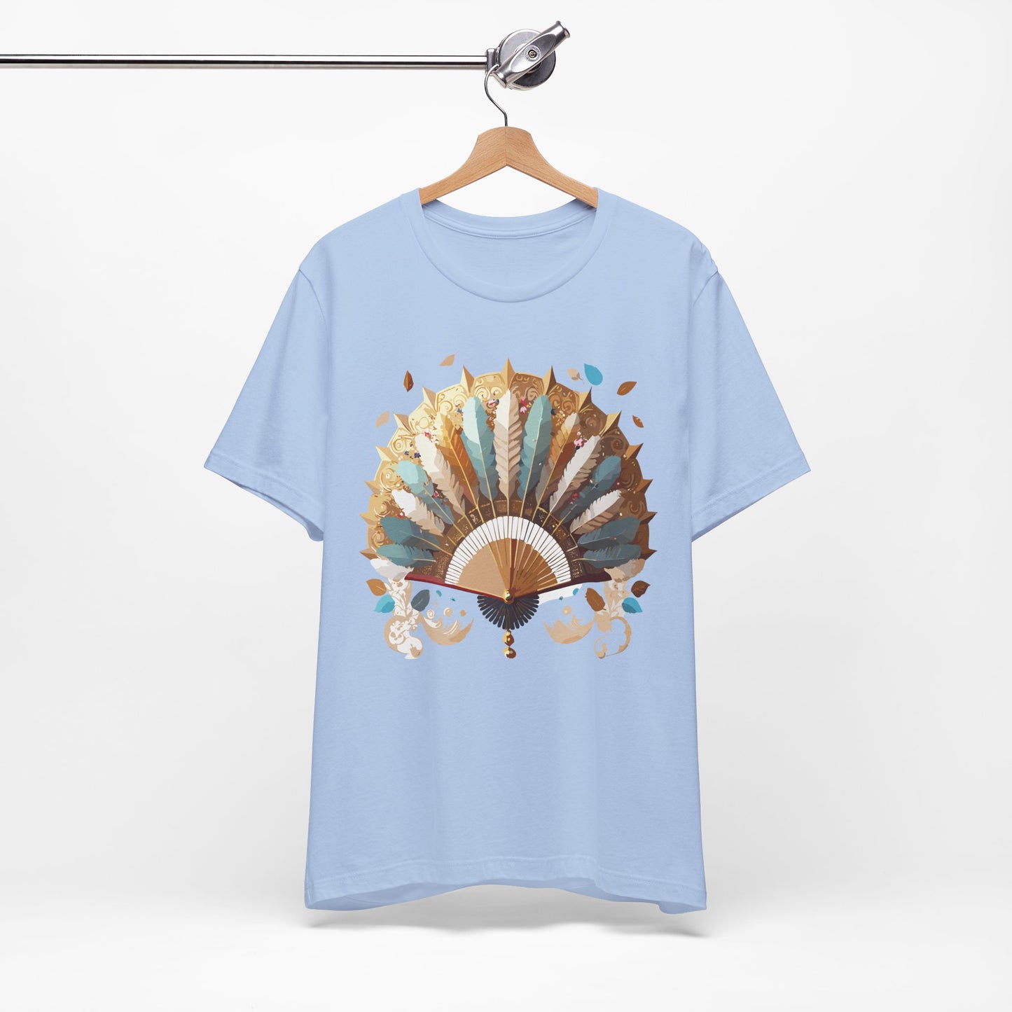 Fan shirt, Shirt with Fan, Tee Shirt with Gold Blower