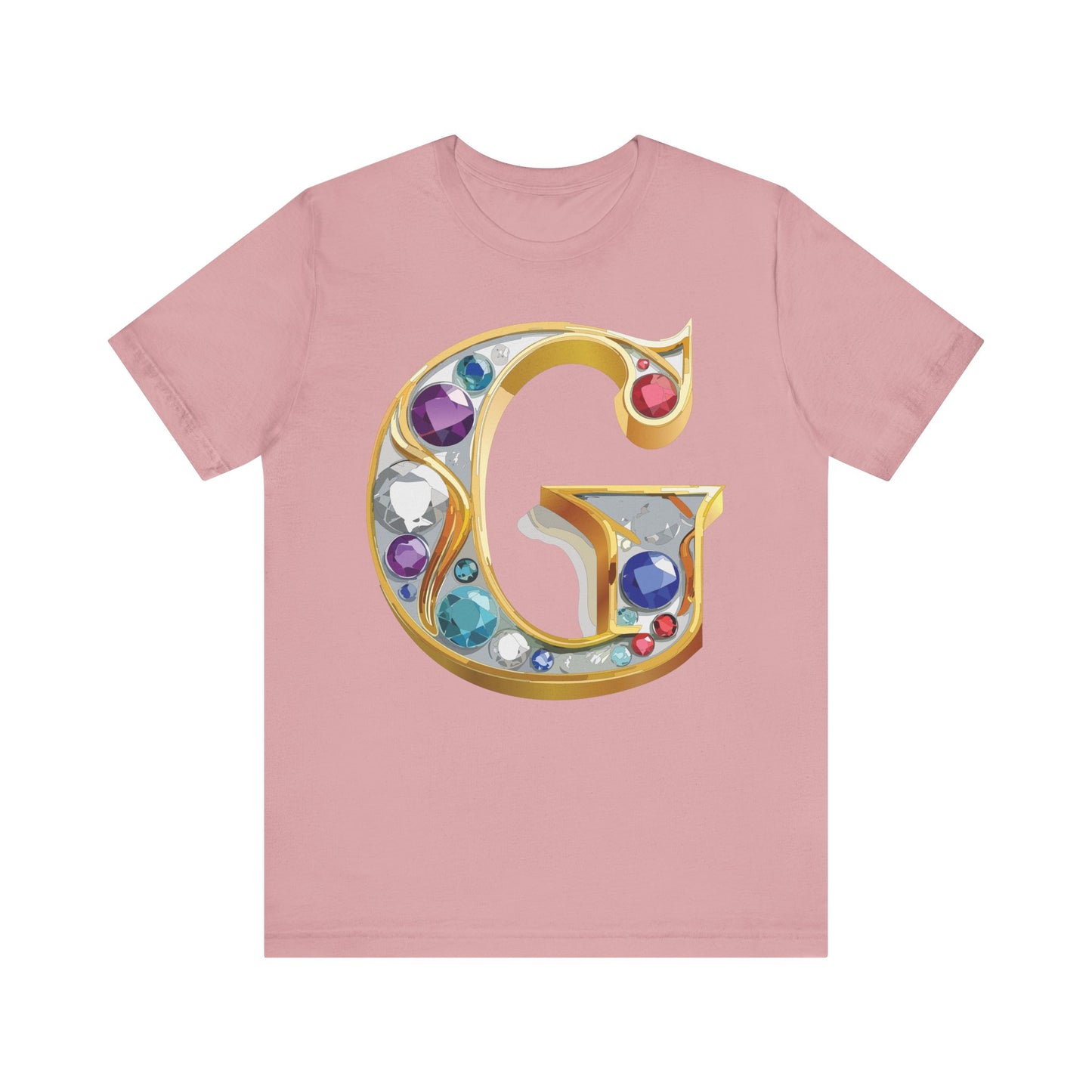 Letter Shirt, Shirt with Letters, Tee Shirt with Gold Letter, Shirt with Antique Letters
