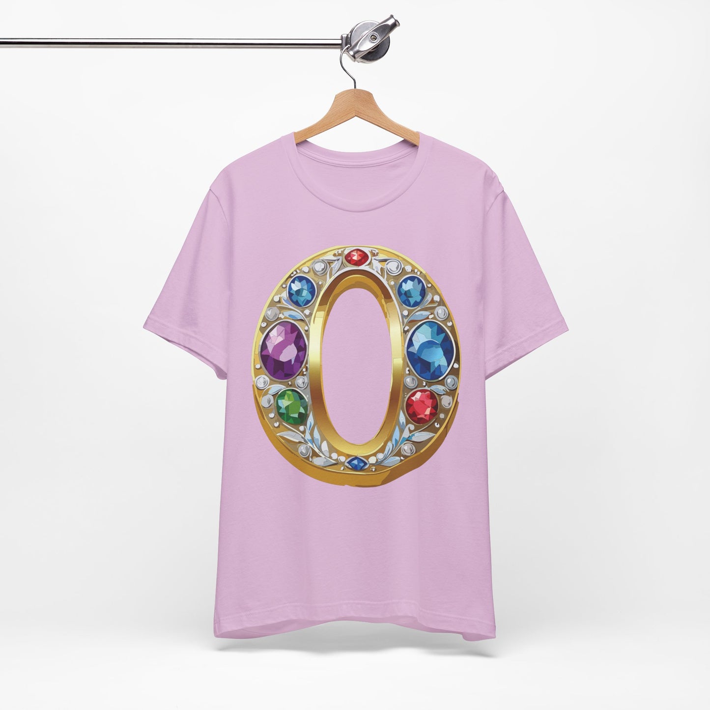 Letter Shirt, Shirt with Letters, Tee Shirt with Gold Letter, Shirt with Antique Letters