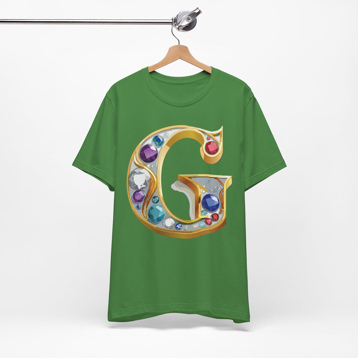 Letter Shirt, Shirt with Letters, Tee Shirt with Gold Letter, Shirt with Antique Letters
