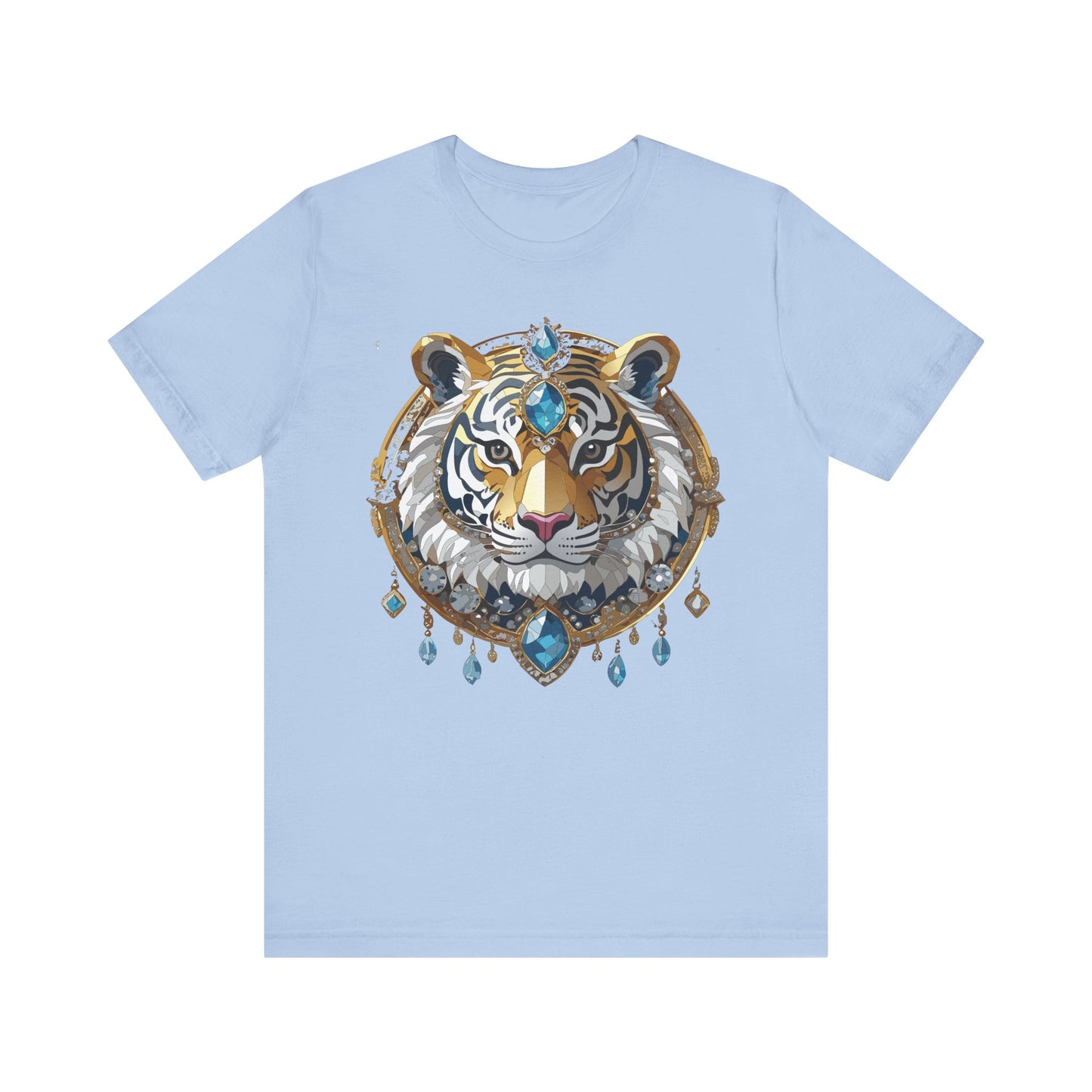 Animal Shirt, Shirt with Animal, Tee Shirt with Gold Animal Medal, Shirt with Antique Animal Medallion