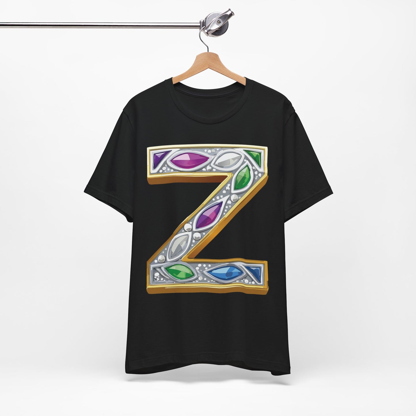 Letter Shirt, Shirt with Letters, Tee Shirt with Gold Letter, Shirt with Antique Letters