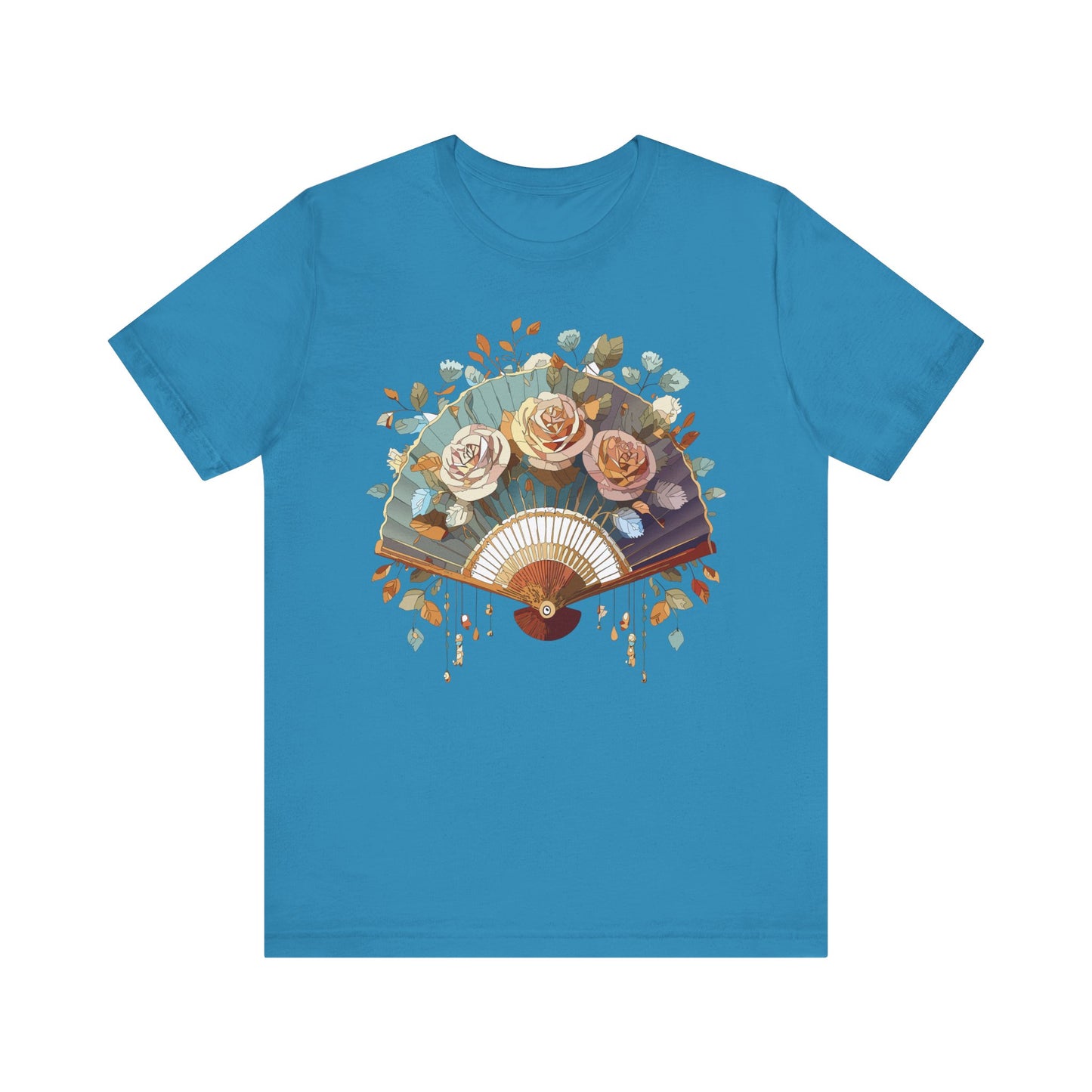 Fan shirt, Shirt with Fan, Tee Shirt with Gold Blower
