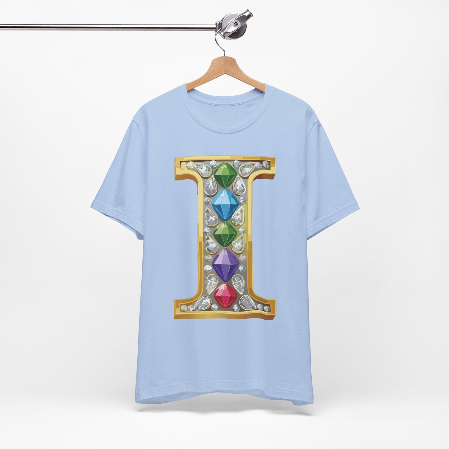 Letter Shirt, Shirt with Letters, Tee Shirt with Gold Letter, Shirt with Antique Letters