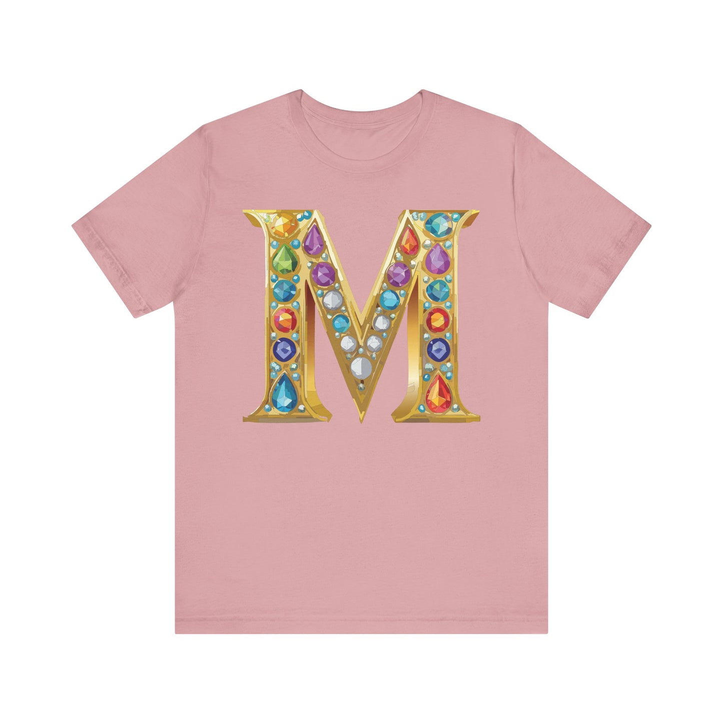 Letter Shirt, Shirt with Letters, Tee Shirt with Gold Letter, Shirt with Antique Letters