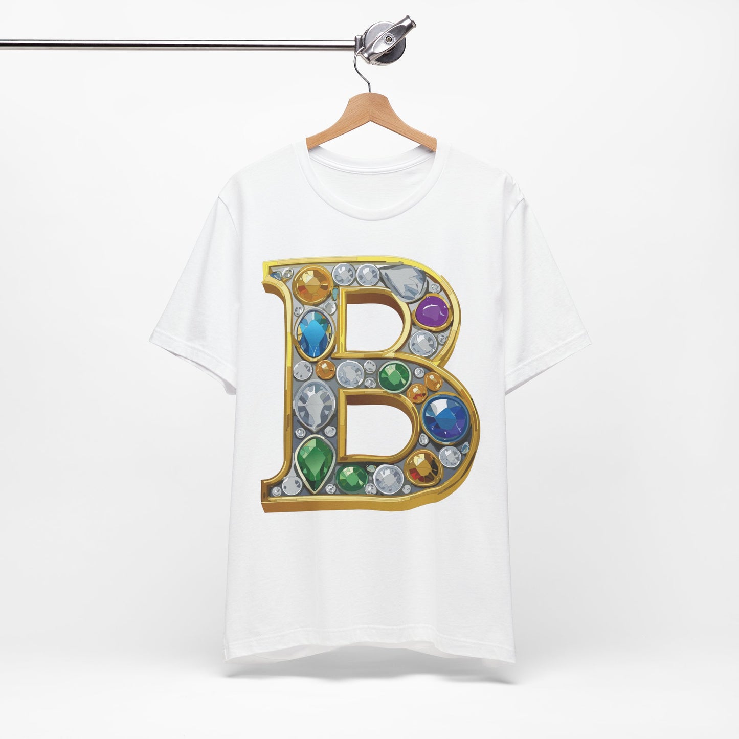 Letter Shirt, Shirt with Letters, Tee Shirt with Gold Letter, Shirt with Antique Letters