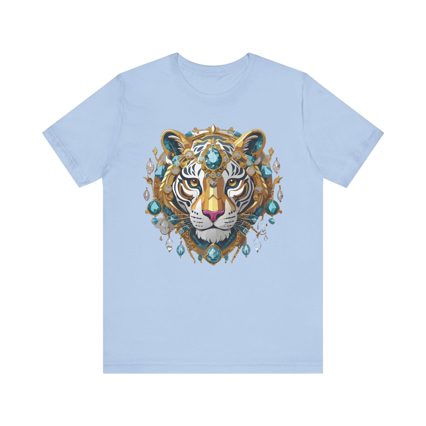 Animal Shirt, Shirt with Animal, Tee Shirt with Gold Animal Medal, Shirt with Antique Animal Medallion