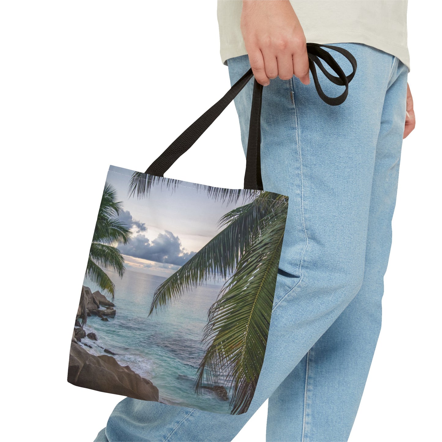 Canvas Bag with Beach Prints