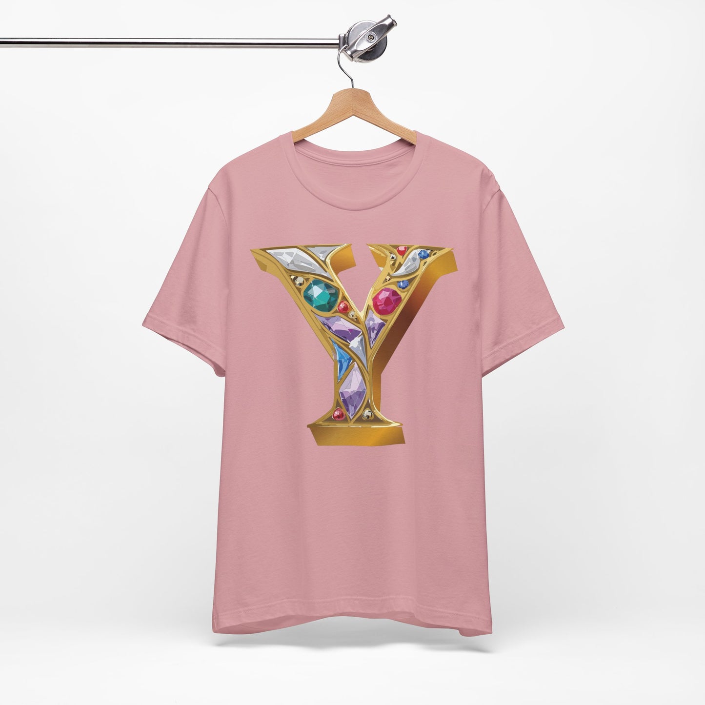 Letter Shirt, Shirt with Letters, Tee Shirt with Gold Letter, Shirt with Antique Letters