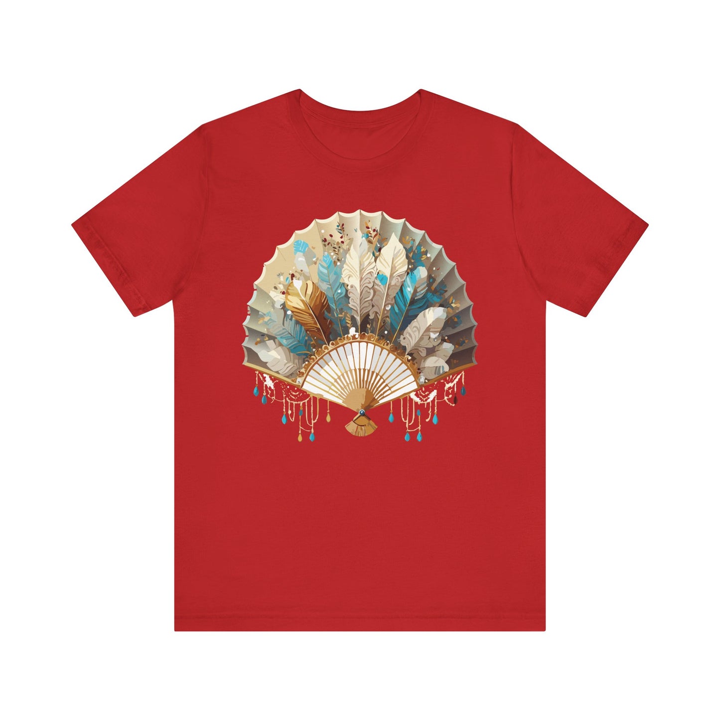 Fan shirt, Shirt with Fan, Tee Shirt with Gold Blower
