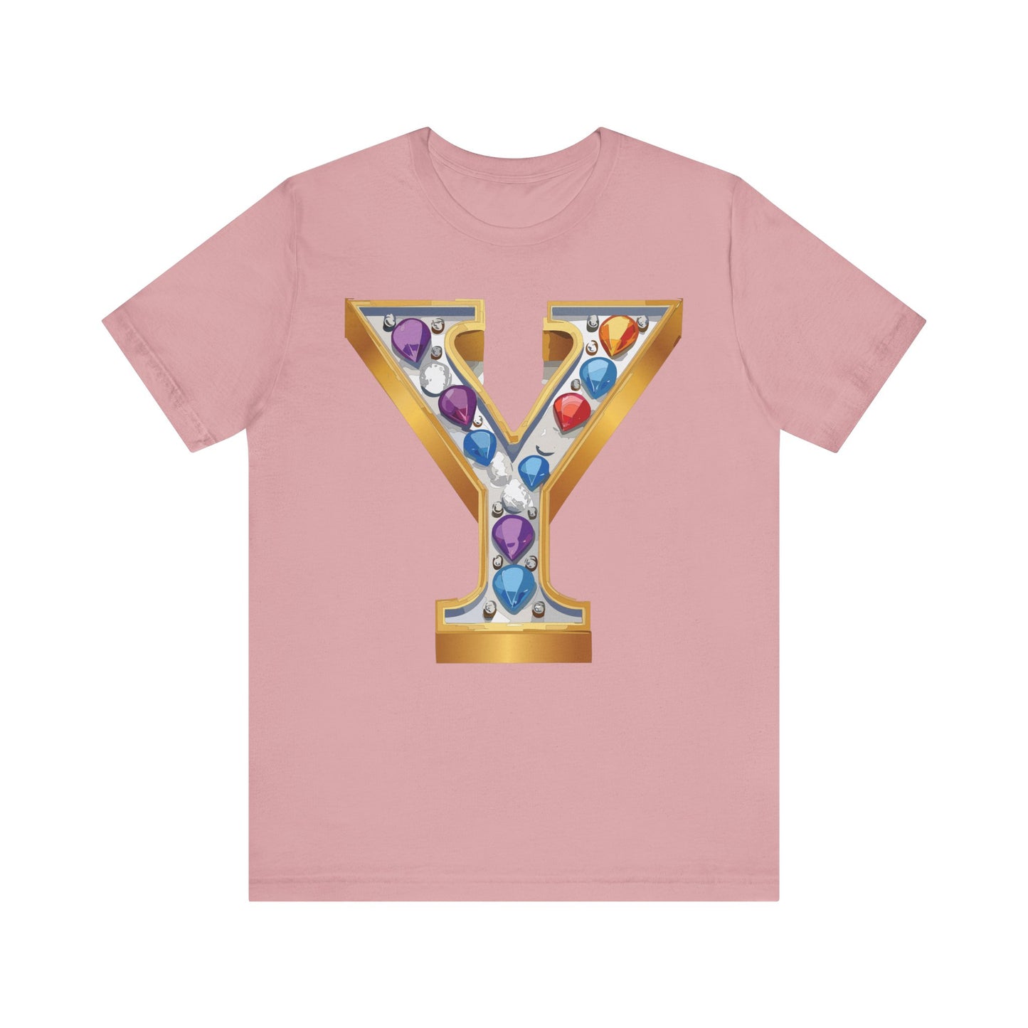 Letter Shirt, Shirt with Letters, Tee Shirt with Gold Letter, Shirt with Antique Letters
