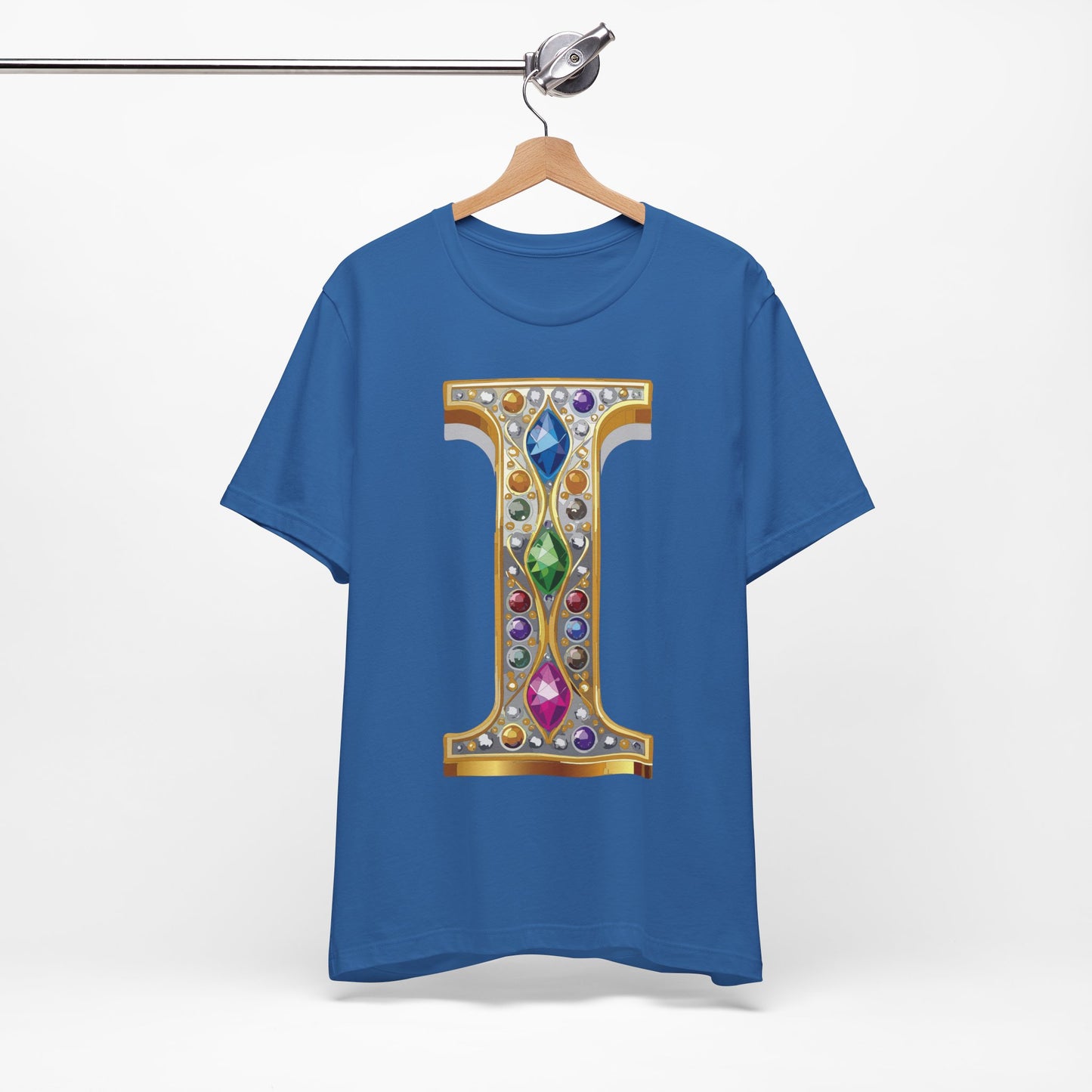 Letter Shirt, Shirt with Letters, Tee Shirt with Gold Letter, Shirt with Antique Letters