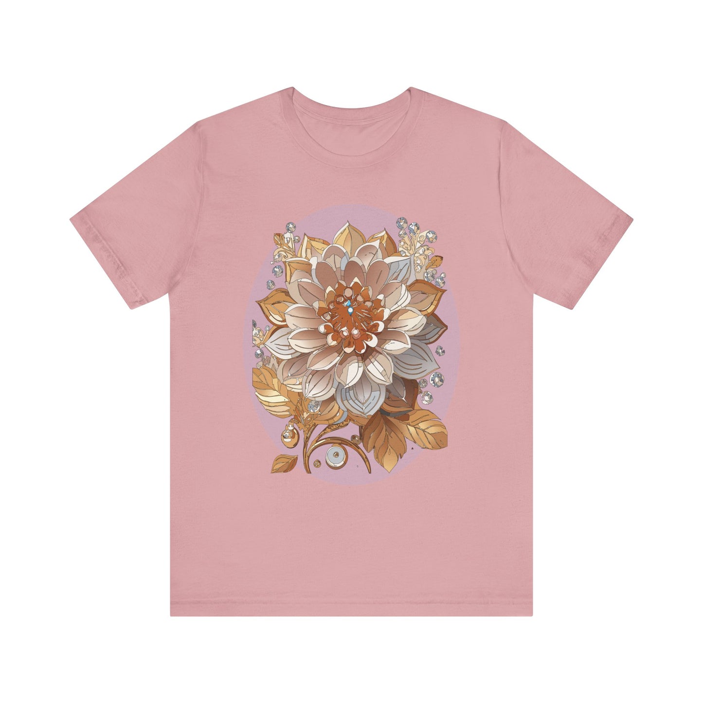 Floral Shirt, Flower Shirt, Tee Shirt with Antique Flower
