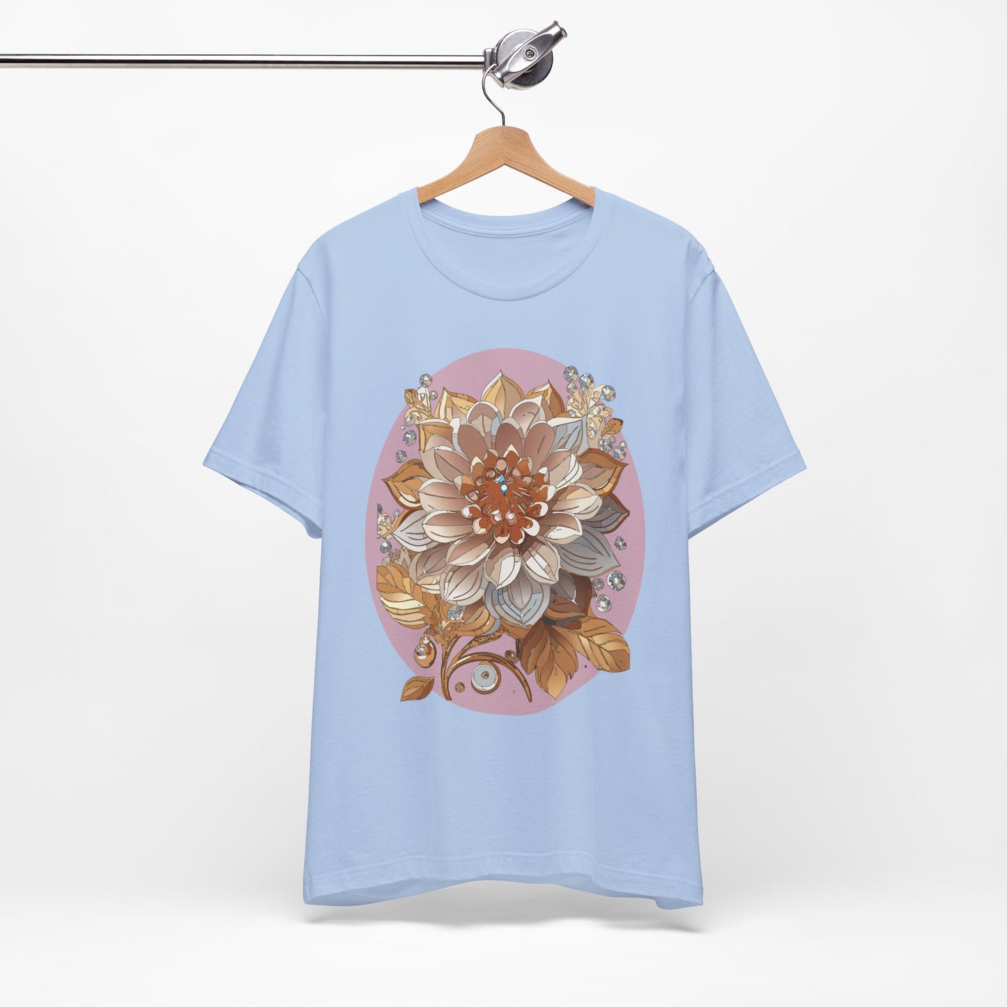 Floral Shirt, Flower Shirt, Tee Shirt with Antique Flower