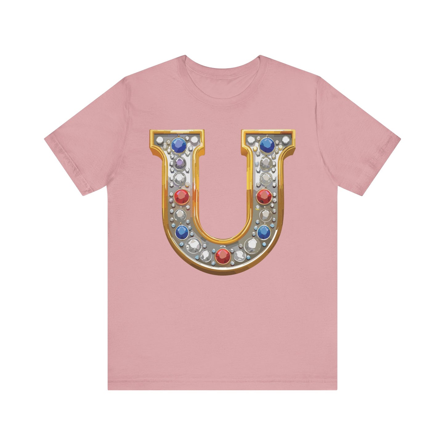 Letter Shirt, Shirt with Letters, Tee Shirt with Gold Letter, Shirt with Antique Letters