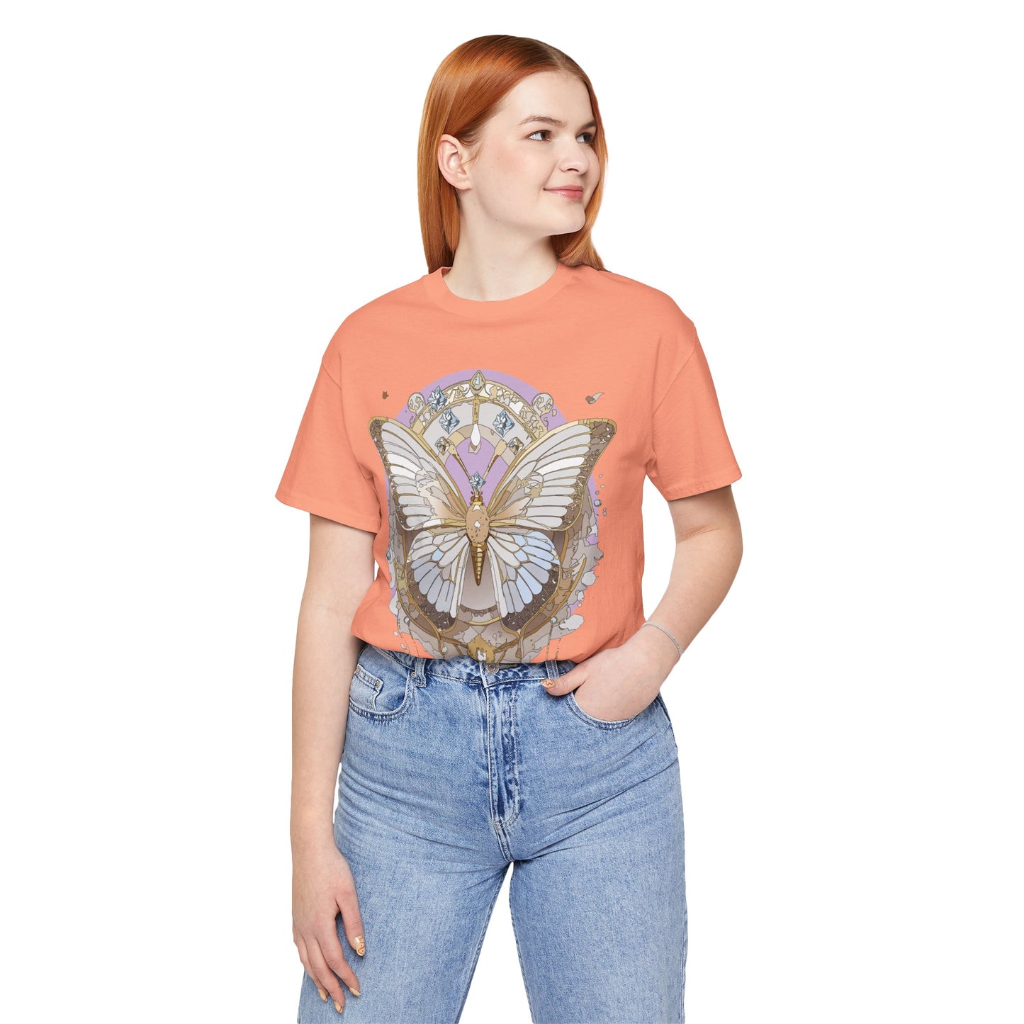 Butterfly Shirt, Shirt with Butterfly, Tee Shirt with Antique Butterfly