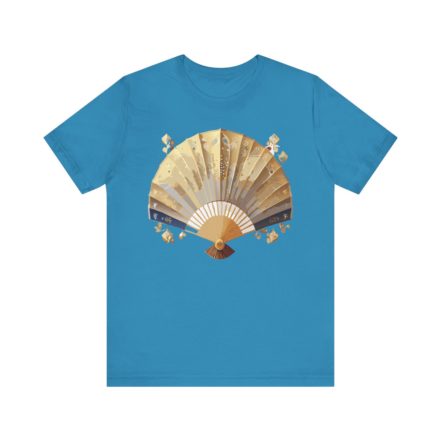 Fan shirt, Shirt with Fan, Tee Shirt with Gold Blower