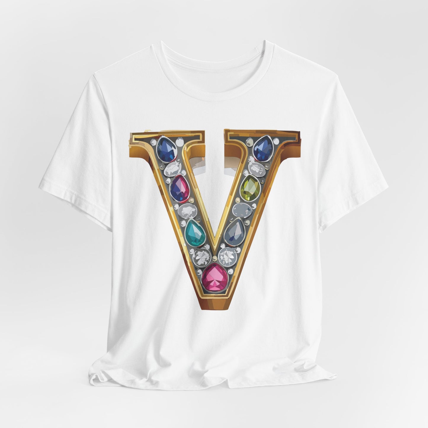 Letter Shirt, Shirt with Letters, Tee Shirt with Gold Letter, Shirt with Antique Letters