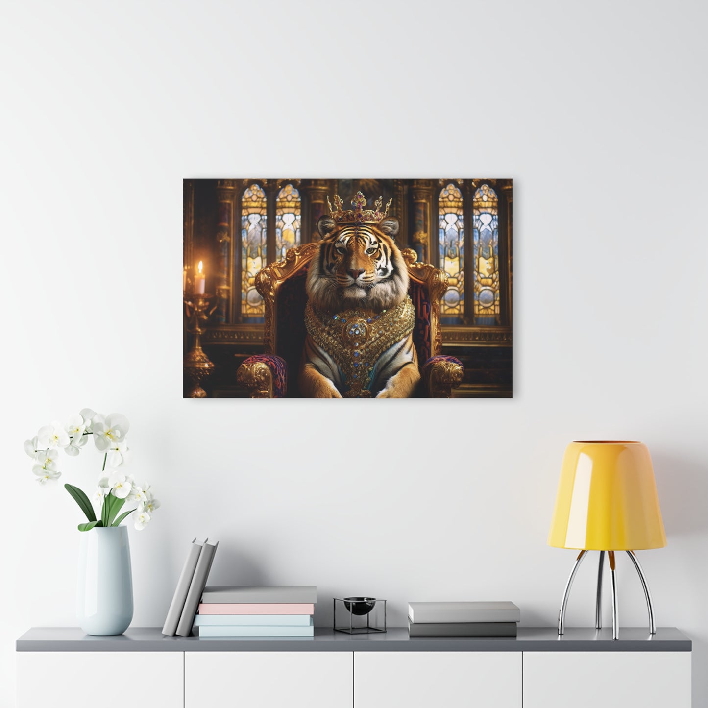 Crown Tiger Wall Decor, Wall Art Decor with Animals 3