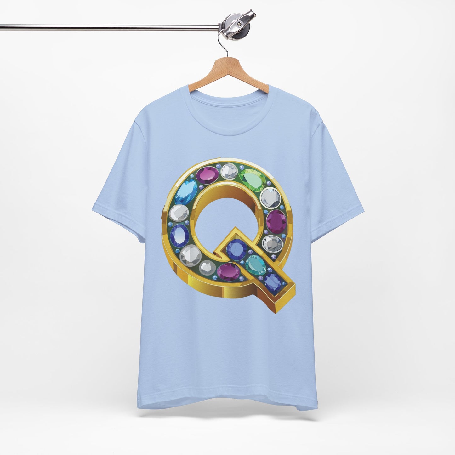 Letter Shirt, Shirt with Letters, Tee Shirt with Gold Letter, Shirt with Antique Letters