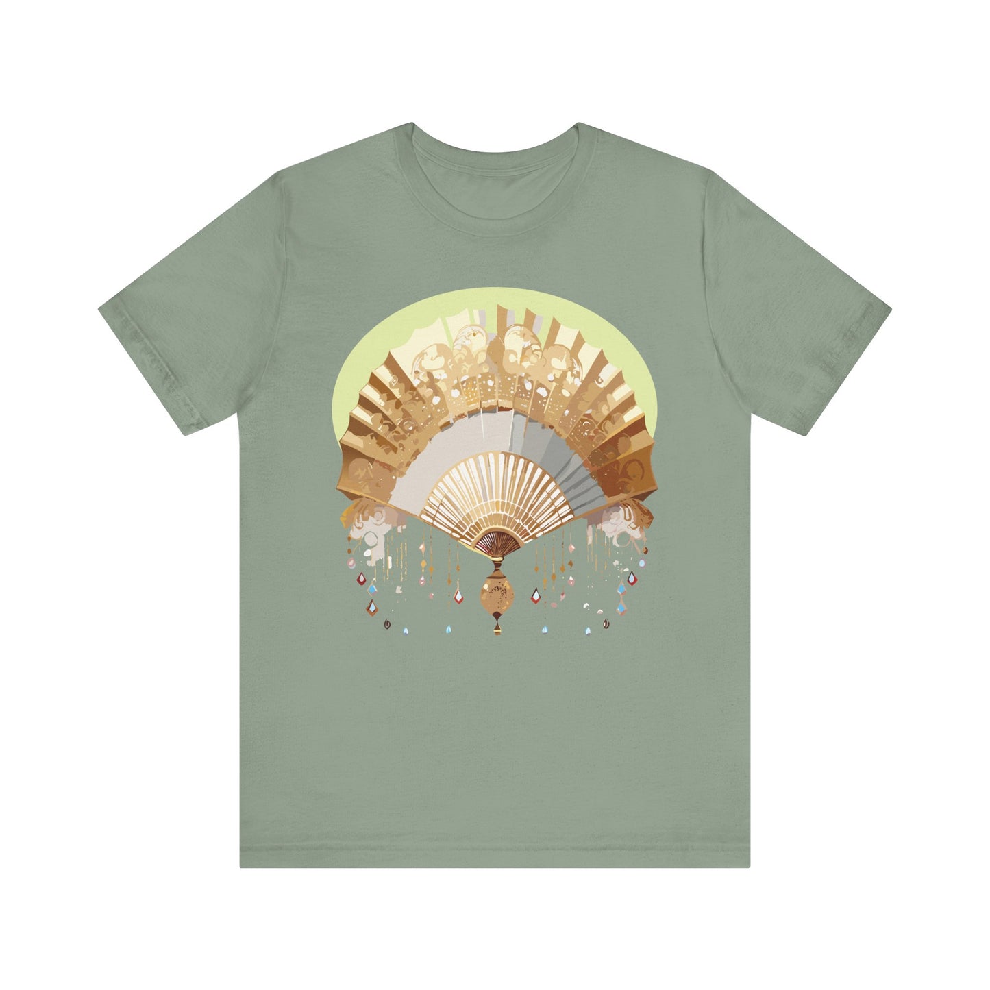 Fan shirt, Shirt with Fan, Tee Shirt with Gold Blower