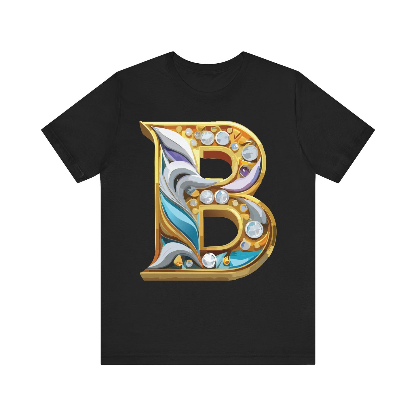 Letter Shirt, Shirt with Letters, Tee Shirt with Gold Letter, Shirt with Antique Letters