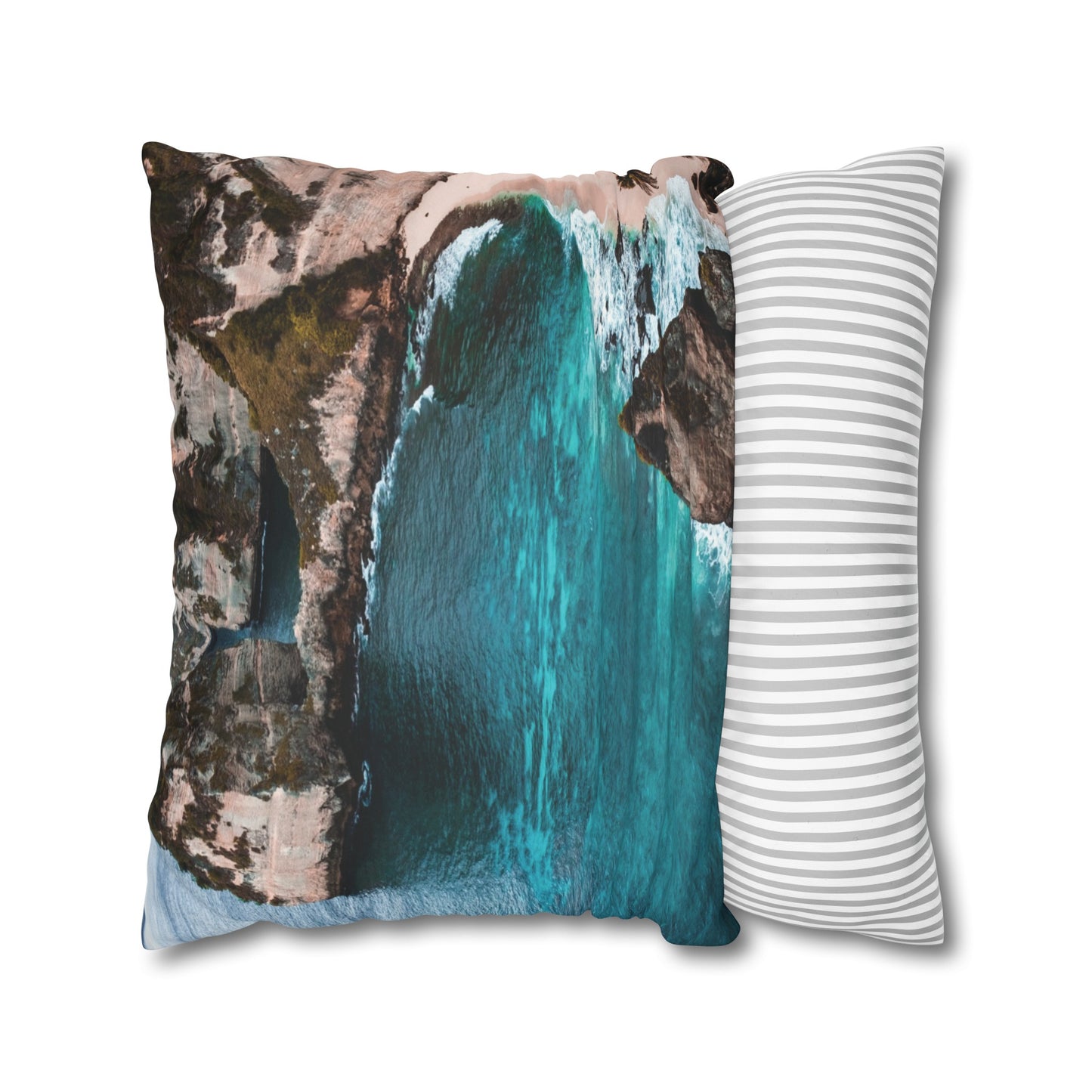 Beach Faux Suede Square Pillowcase