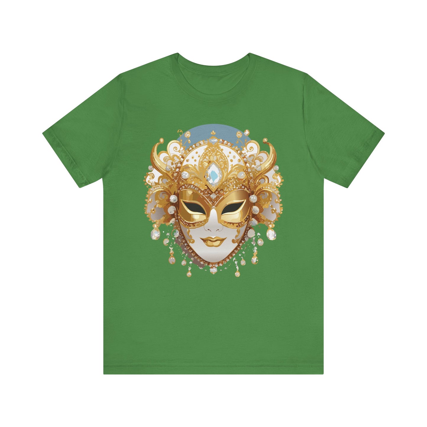Mask Shirt, Shirt with Mask, Tee Shirt with Gold Face