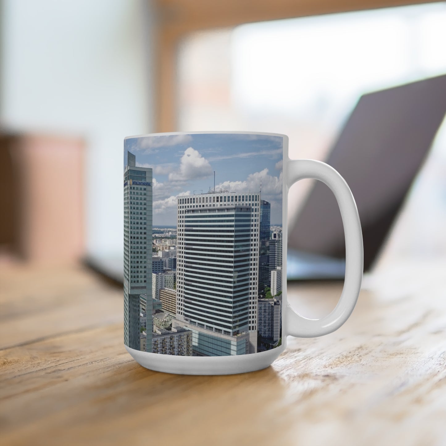 Coffee & Tea Mug with City prints, 15oz