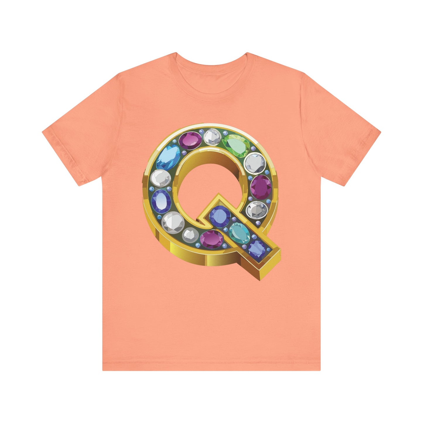 Letter Shirt, Shirt with Letters, Tee Shirt with Gold Letter, Shirt with Antique Letters