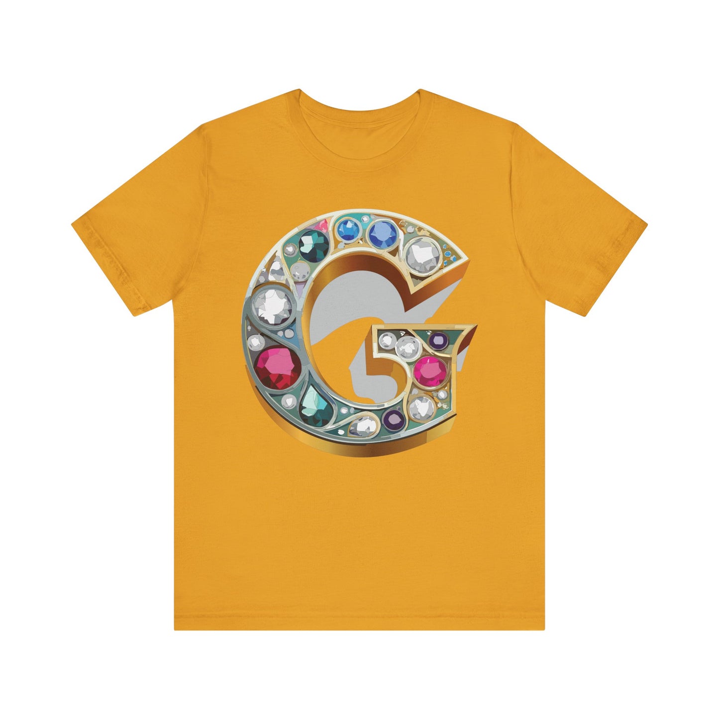 Letter Shirt, Shirt with Letters, Tee Shirt with Gold Letter, Shirt with Antique Letters