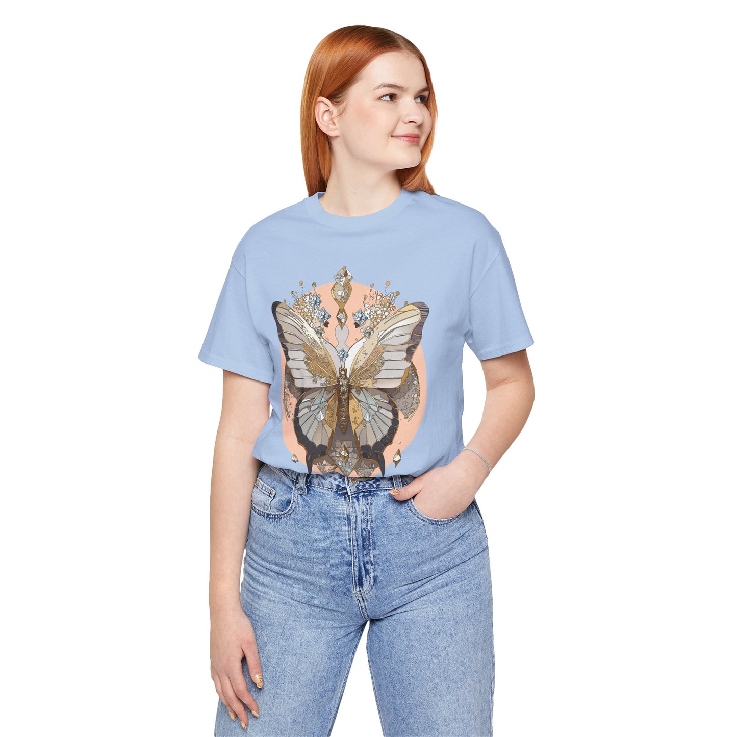 Butterfly Shirt, Shirt with Butterfly, Tee Shirt with Antique Butterfly