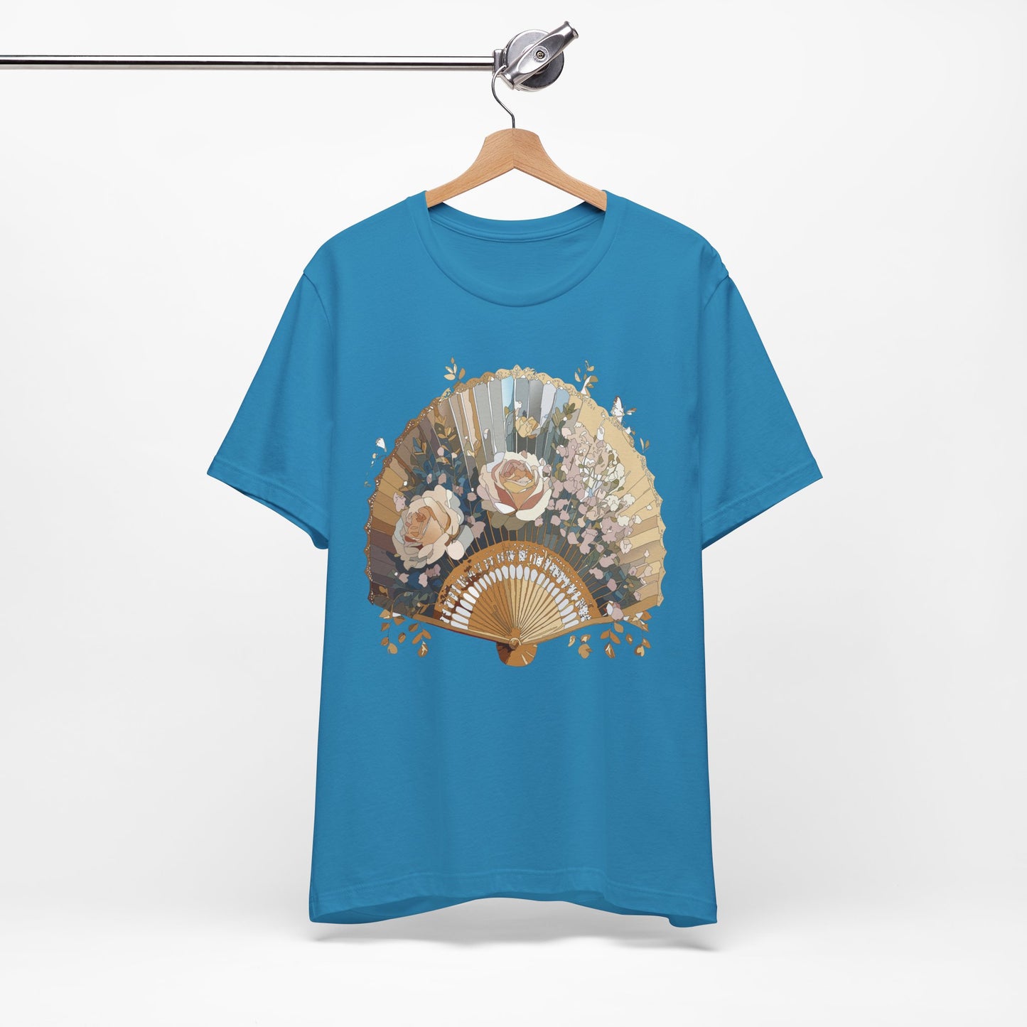 Fan shirt, Shirt with Fan, Tee Shirt with Gold Blower